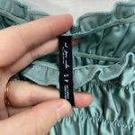 Urban Outfitters Out From Under  women's blue green satin tie elastic cropped top Photo 2