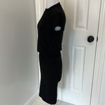 James Perse  Black Skinny Tee Shirt Dress Midi Photo 4