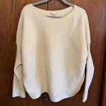 Hem and Thread Cream Sweater Photo 0