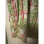 Ariat Brooke Fitted Pearl Snap Long Sleeve Lime Green And Pink Plaid Shirt W/emb Photo 11
