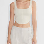 Babaton  Aritzia Sculpt Knit Bustier Tank Creme Size XXS Fall Layering Capsule Photo 0