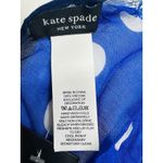 Kate Spade  New‎ York Blue W/white Dot Oblong Scarf Designer Feminine NWT Photo 4