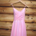 Rachel Allan Lace Back A Line Gown Dress Pink Iridescent Prom Pageant Pockets Size 10 Photo 4