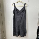 Randolph Duke The Look Black Denim Zip Pleated Corset Dress / Size 14 Western Gray Photo 3