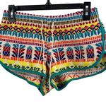 Judith March  Pull On Short Multicolor Tribal Print 2" Inseam Festival Size Small Photo 0
