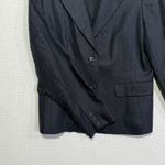 Rafaella  Womens Black 100% Linen Blazer Jacket Size 10 Career Preppy Photo 1