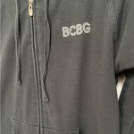 BCBG Bling Y2K Black Full Zip Hoodie Sweatshirt Women’s Sz L GUC Size L Photo 1