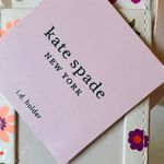 Kate Spade : NWT Pink Floral ID Holder/Laniard- Gold Tone Photo 1