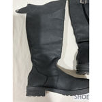 Womans Black Size 8 Faux Leather knee length Back Zip Boots Photo 1