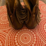 Mossimo Supply Co  Boots Womens 8 Ankle Bootie Brown Suede Fringe Pull On Block Photo 1