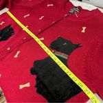 Red Scottie Dog Pattern Sweater 3x button down plaid cardigan bell Photo 5