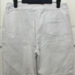 Tribal Pull On Crispy White Skinny Cut Pants w/ Crochet Ankles Photo 8