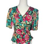 Retro Vintage Floral Button Photo 0