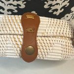 Round Wicker Star Bag with Floral Interior Photo 2