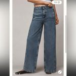 Pilcro  Pull-On High-Rise Wide-Leg
Track Jeans | Anthropologie denim drawstring Photo 3