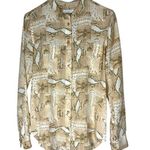 Equipment  Snakeskin Print Silk Button Down Shirt Sz XS Business Professional Photo 0