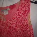 Notations M Sleeveless Floral Lined Slit Knee Length Dress in Fresh Coral Photo 2