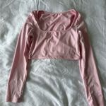 SheIn Pink long sleeve cropped top Photo 1