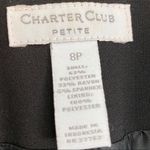 Charter Club  Petite black cropped one button pocket blazer stretch 8P Photo 7