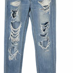 American Eagle  Distressed Vintage Hi-Rise Skinny Jeans Size 4 X-Long Photo 0