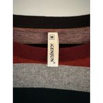 iGENJUN Long Sleeve Sweater Dress Striped Asymmetrical Button Accents Sz M Size M Photo 2