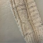 Garage ⭐️ cream colored cable knit long sleeve sweater dress size XS-S Photo 14