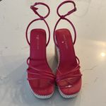 Marc Fisher Marc Fischer Shoes Zeki Espadrille Barbie Pink Wedges Size 7.5 NEW Photo 1