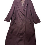 VTG ALORNA by Forstman Long Wool Blend Trench Coat Plum Purple USA Sz XL ? Photo 0