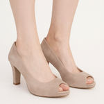 Kelly & Katie Blush Faux Suede Peep Toe Pumps Women’s Size 6 Photo 0