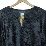 Molly Malloy 90’s Vintage Black Long Sleeve Stretchy Corduroy Short Dress Photo 5