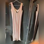 Anthropologie  Dolan Tshirt Striped Sleeveless Maxi Dress - Orange and White Photo 3
