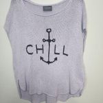 Wooden Ships  light purple anchor sleeveless knit sweater Photo 0