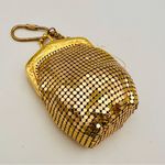 Vintage Gold Tone Mesh Key Chain Coin Purse Photo 4