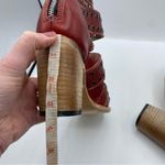 FREEBIRD by Steven Freebird Blake Red Leather Heeled Sandals Size 9 boho Western bohemian distress Photo 8