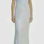 Badgley Mischka Collection Blue Sequin Iridescent Gown Dress Size 0 MSRP $660 Photo 15