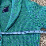 American Eagle  Chunky Knit Shawl Collar Cardigan Sweater LG Green Blue Pockets Photo 9