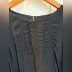 Greylin  Miriam Pouf Sleeve Inset Trim Blouse size Small Photo 3