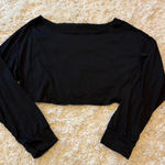 SheIn  Black Off the Shoulder Long Sleeve Crop Top Photo 0