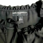 Karl Lagerfeld ‎ Paris Womens Small Ruffled Dress Shirt Black Photo 3