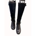 UGG  Australia women’s black leather suede knee high boots size 7 SKU 5036 Photo 1
