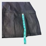 High Rise Faux Leather Pencil Skirt Sz S Black Side Slit Shaping Career Academia Photo 8