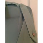 Peach Royal  Women's Long Sleeve Full Zip Sheer Shirt Blouse Size Small Green Photo 5