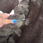 Marvin Richards VINTAGE Marvin Richard’s 80s Chocolate Brown Faux Fur Coat with Hood size Large Photo 8