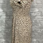 Gap  Smocked Mini Dress in Brown cheetah print Photo 1