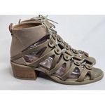 Von Dutch  Tighten Up Leather Olive Tie Gladiator Low Heel Sandal Women Size 7.5 Photo 1