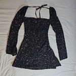 Beginning Boutique  Black Sequin Long Sleeve Dress Photo 1