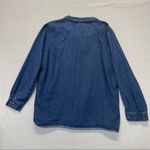 CW Classics Denim Button Down Shirt Floral embroidery Plus size 1X Blue Photo 6