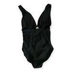 J.Crew Womens Black V-neck ruched one-piece swimsuit Photo 2