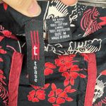 Y2K Butterfly Midi Skirt Womens Medium Tease Zen Asian Inspired Red Black Goth Photo 2