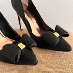 Ted Baker London Women’s Black Satin Azeline Pump Heels 37.5 Photo 3